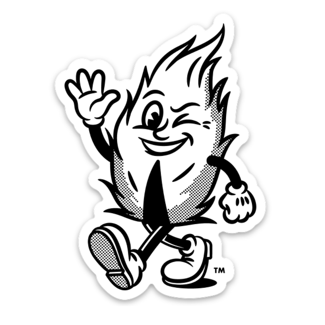Figure Eats Mascot Sticker